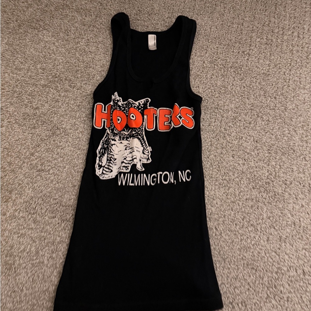 American Apparel Black Ribbed Tank Top